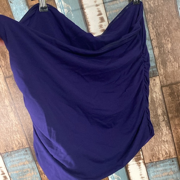 A new day navy strapless soft scrunchy side top - Picture 11 of 14